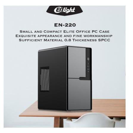 CASE ENLIGHT EN-220 + PSU 300W Mid Slim mATX USB3.0 Casing EN220