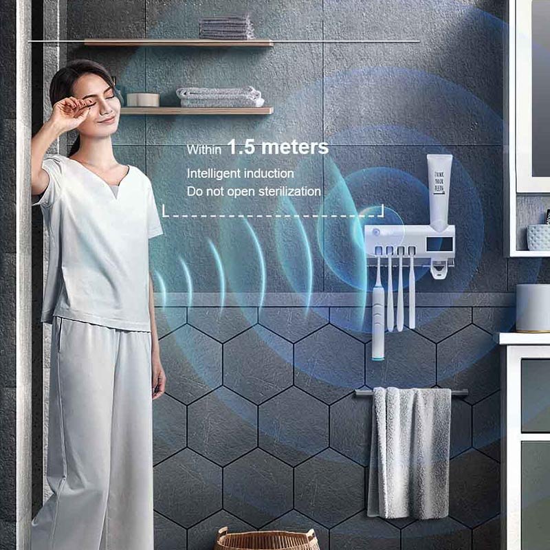 . Smart Toothbrush Holder Uv Toothbrush Disinfection Solar +Usb -