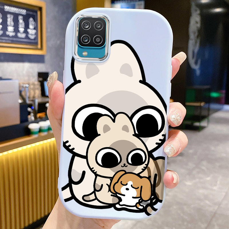 Casing Hp Untuk Samsung Galaxy A12 4G A12 5G F12 M12 A13 Case Casing Menggambarkan Anjing Telinga Pa