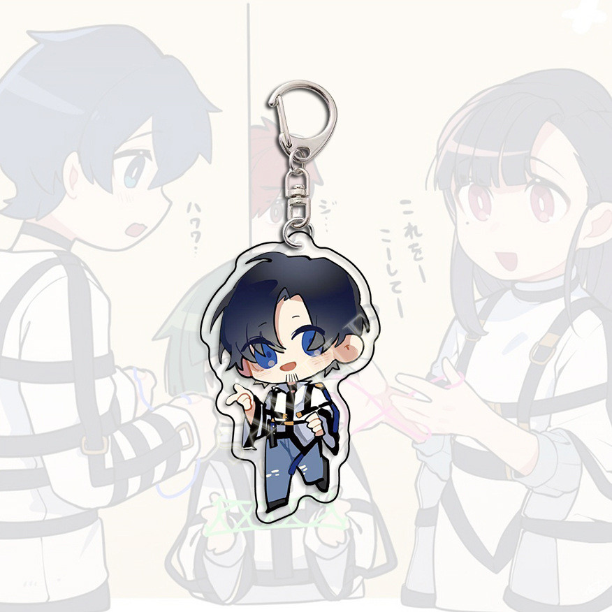 Anime MILGRAM Acrylic Keychain Cute Haruka Sakurai Futa Kajiyama Mikoto Figures Key Chain Ring