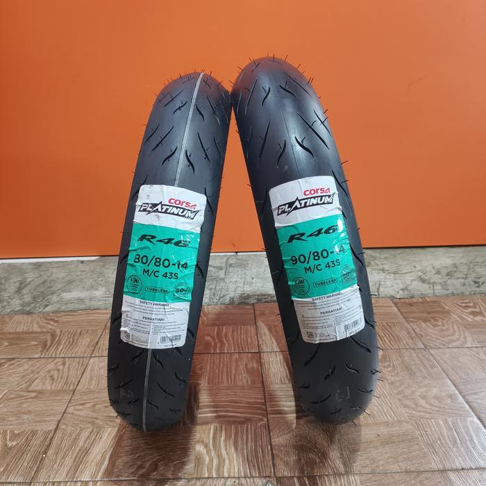 BAN SOFT COMPOUND MOTOR MATIC CORSA 80/80-14 & 90/80-14 R46 TUBELESS BEAT, VARIO,MIO