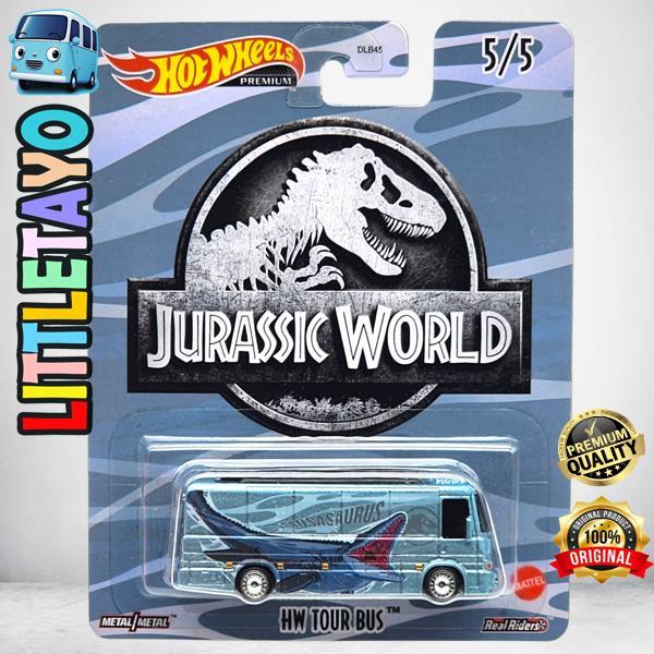 HOTWHEELS JURASSIC WORLD HW TOUR BUS - PARK MOSASAURUS DINOSAURUS