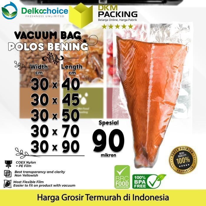 Plastik Vacuum Bag POLOS TEBAL BESAR Vakum DELKOCHOICE Sealer Makanan