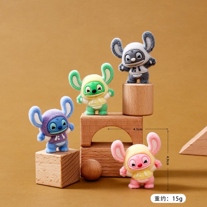 New Hot Stitch Flocked Blind Box Cute Mini Doll Decoration Resin Craft High-End Niche Desktop