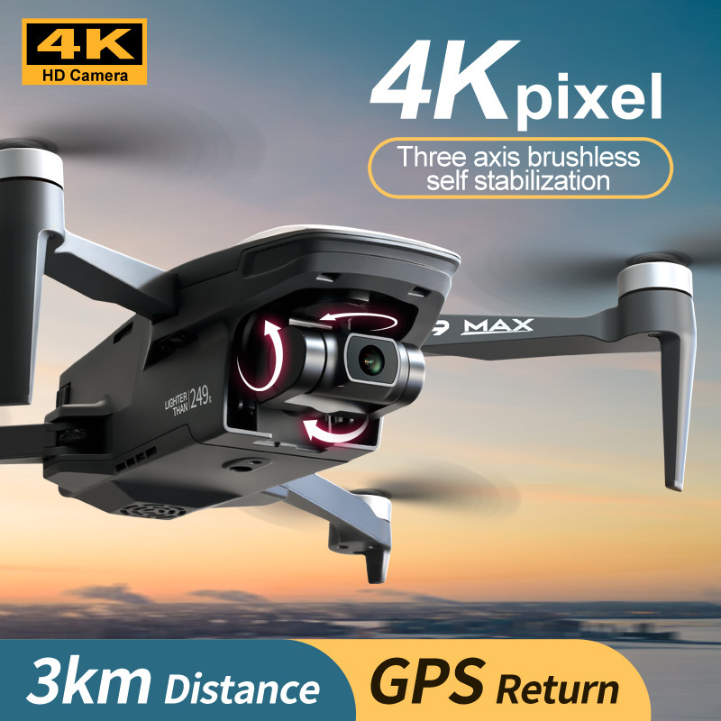 . I9 Max Drone 3-Axis Gimbal 4K Hd Camera Dron Gps Glonass Positioning -