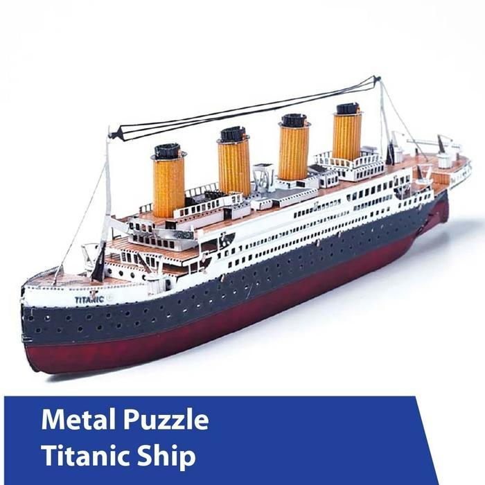 Replika Miniatur 3D Puzzle Metal Color Titanic - Do It Your Self Toys