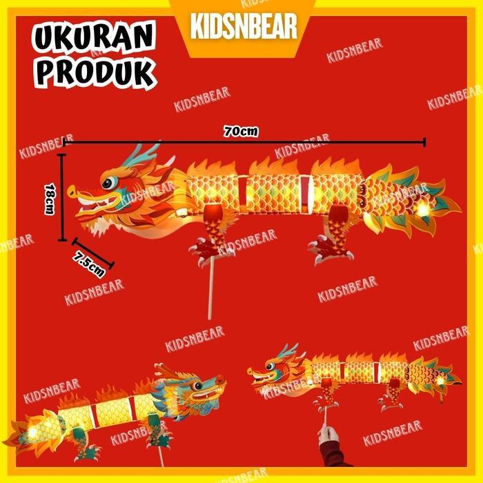 Mainan Anak Lampu Led Lampion Imlek Mainan Lentera Anak Diy Lentera Naga 335-Lentera Naga