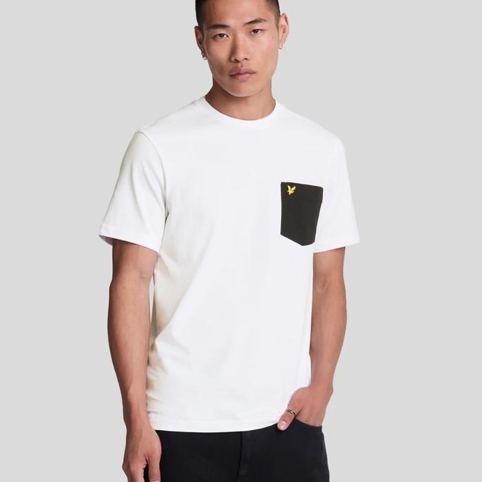 Lyle And Scott Contrast Pocket T-Shirt White Original