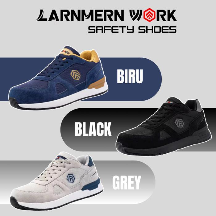 Safety Shoes LARNMERN L9096 S1 SRC Anti Statis ESD Sepatu Safety Pria & Wanita Model Sneaker Sporty