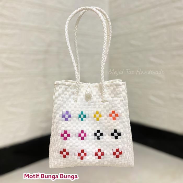 Majid Tas Handmade Tote Bag Aesthetic Motif Bunga Premium wanita
