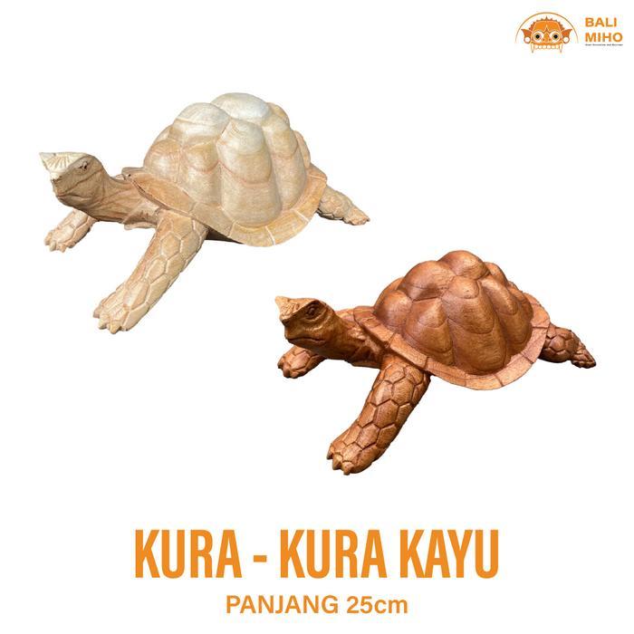 Patung Kura Kura Kayu -Patung Kura kura - Pajangan Kura Kura
