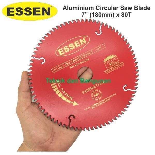 Mata Gergaji Potong Alumunium/Circular Saw Blade 7" x 80T ESSEN