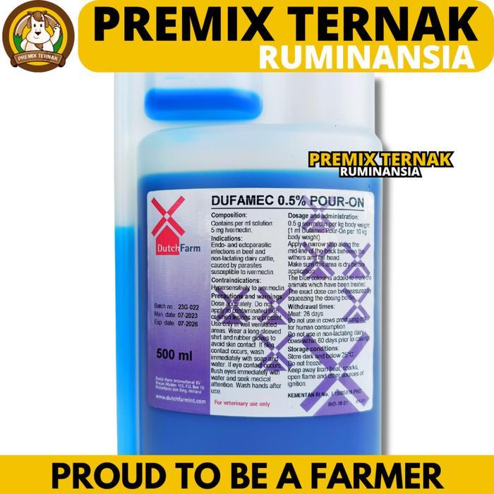 DUFAMEC POUR ON 500 ML - OBAT KUTU GUDIK SCABIES CACING SAPI KAMBING DOMBA KELINCI - OBAT GATAL SAPI