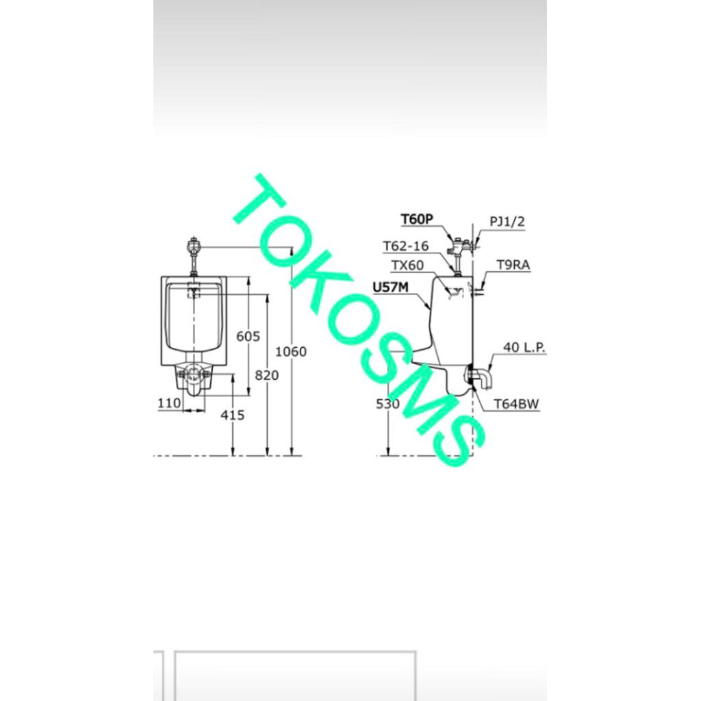 URINAL TOTO U57M URINOIR TOTO U 57 M TOTO