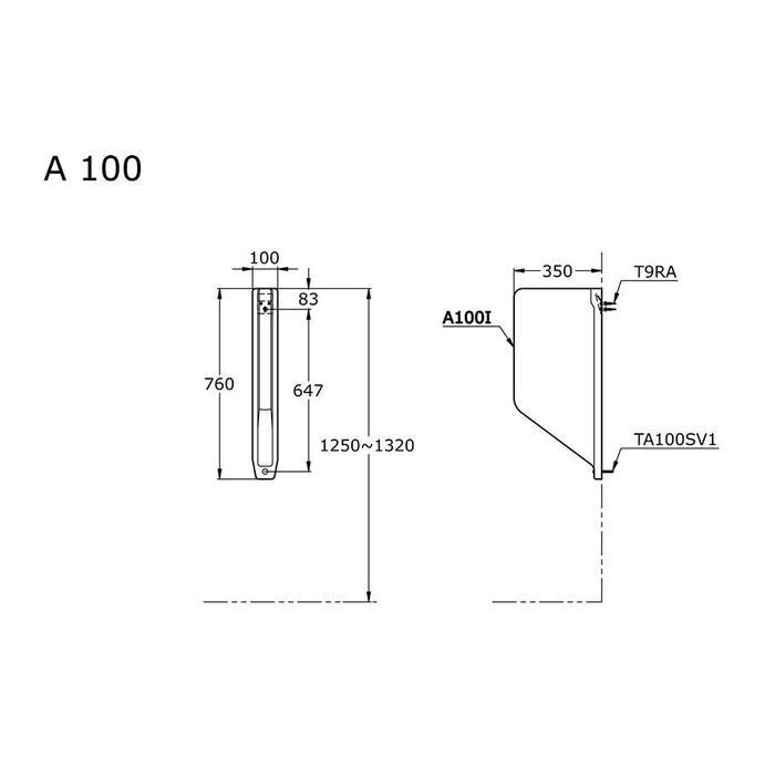 PARTISI / PEMBATAS URINAL TOTO A100