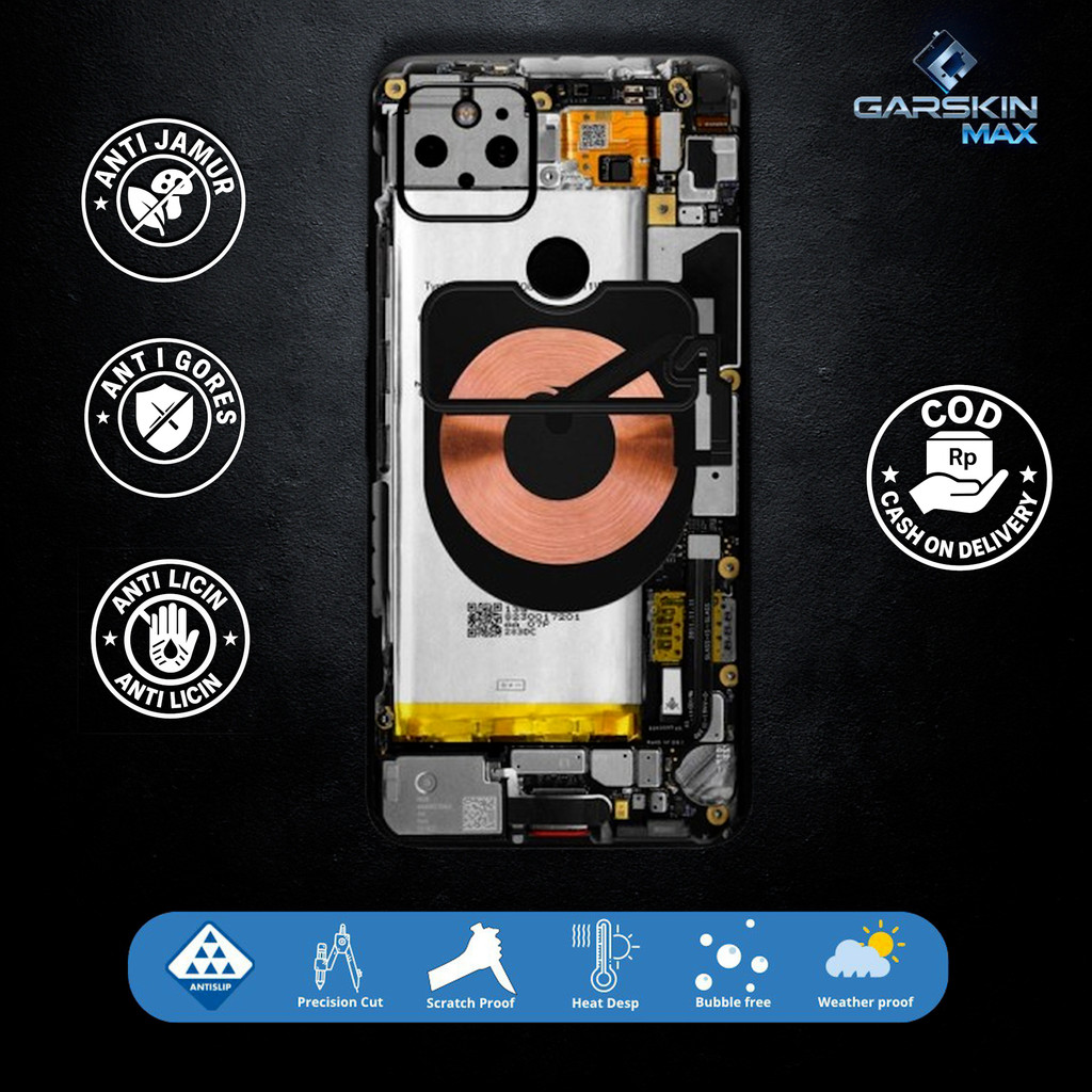 Garskin Skin Google Pixel 5 teardown mesin Fullbody / Backonly | Anti Gores | Bisa Custom | Kode - c