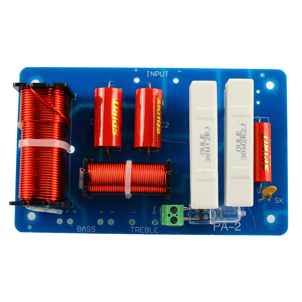 Ghxamp 2 Way Crossover Treble+Dual Bass Stage Speaker Crossover 2200Hz 500W For 10-15 Inch