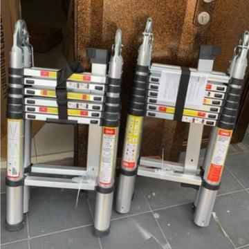 Tangga Lipat Aluminium Teleskopik 5M Double Telescopic Ladder 5 Meter Pasti Promo