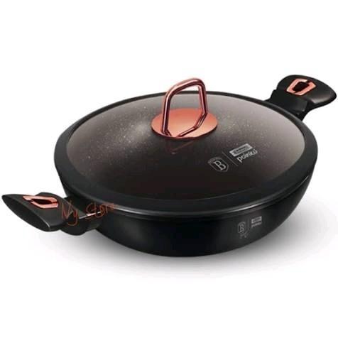 BERLINGER HAUS SET WOK FRYPAN CASSELOR GRILLPAN KNIFE BESAR+KECIL