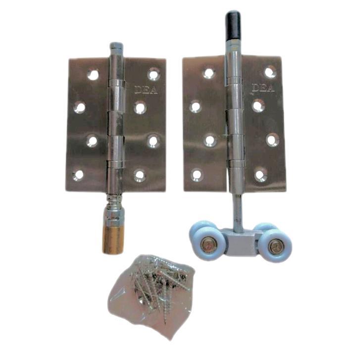 Roda Husky+Engsel Stainless 4" Venezza Rel Pintu Sliding Lipat Atas Bawah Lurus