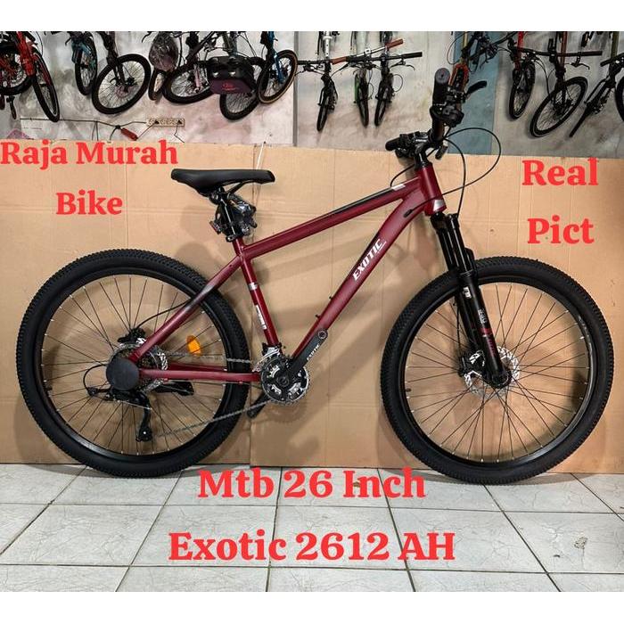 Sepeda Gunung MTB Exotic 2612 AH 26 Inch Hydraulic Disc Brake Frame Alloy MTB 26 Inch Exotic
