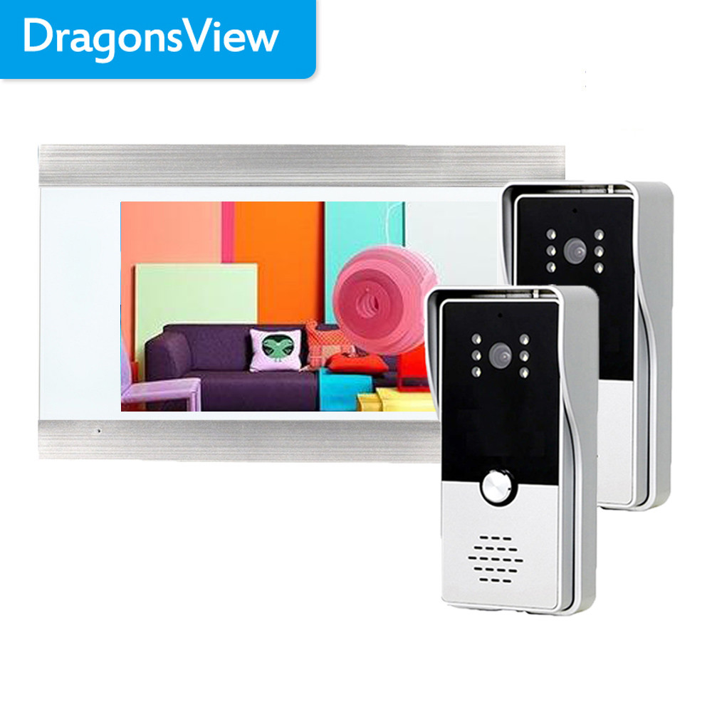 . Dragonsview Interkom Ponsel 7 Inci Interkom Ponsel Pintu Video Rumah -