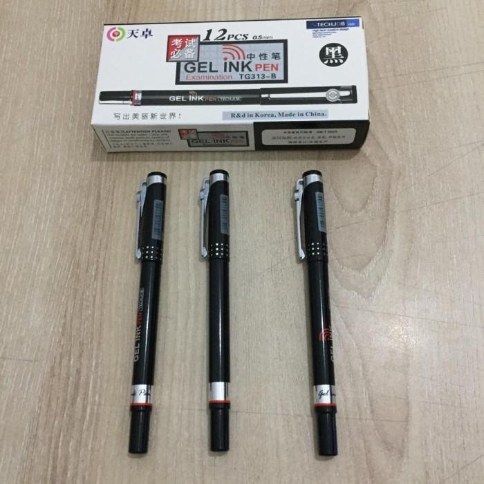 HEMAT Bollpoint gel Examination Techjob TG313-B Satuan
