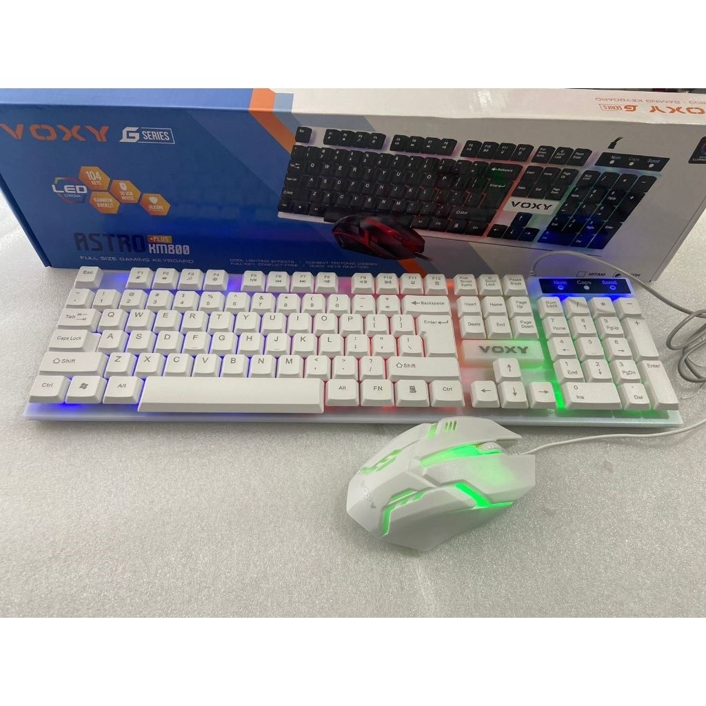 BESSELLER KEYBOARD MOUSE GAMING COMBO PUTIH / KEYBOARD MOUSE RGB