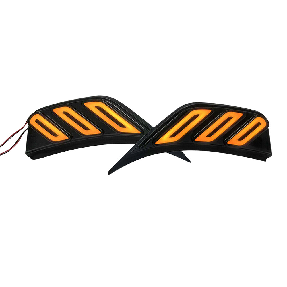 2PCS LED FRONT FENDER SIDE MARKER LIGHT SMOKE LENS YELLOW TURN SIGNAL LIGHT FOR JEEP WRANGLER JL JT