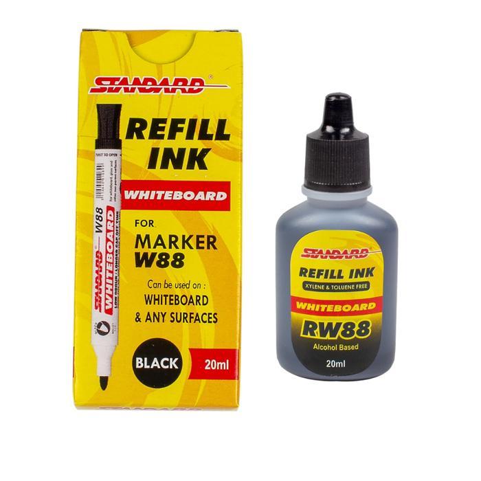 "New" Refill Tinta Spidol Papan Tulis Whiteboard Standard RW-88 - Hitam