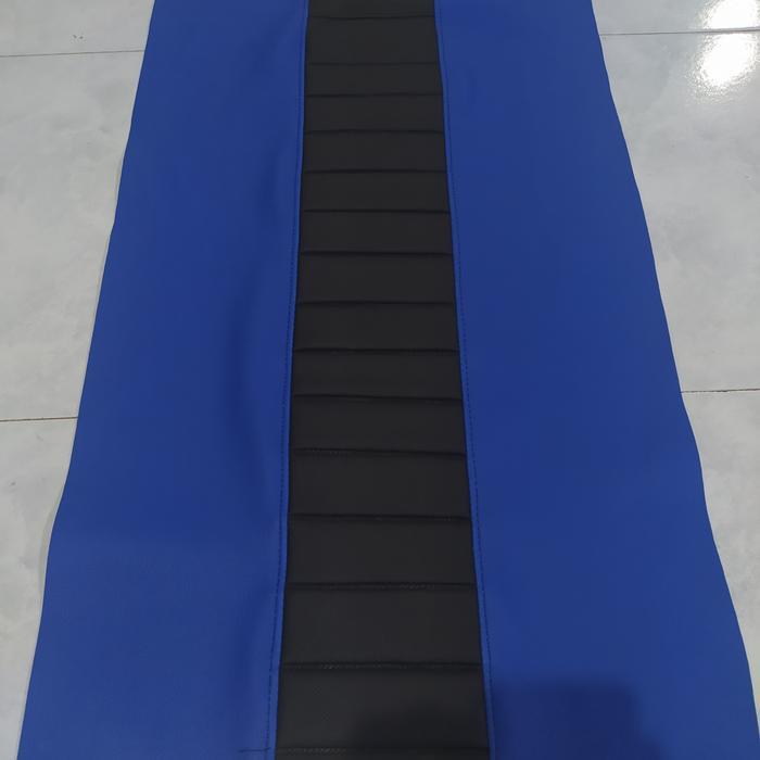Sarung Jok Kulit Jok Bungkus Jok Motor Trail Warna Biru Hitam Pres Asli
