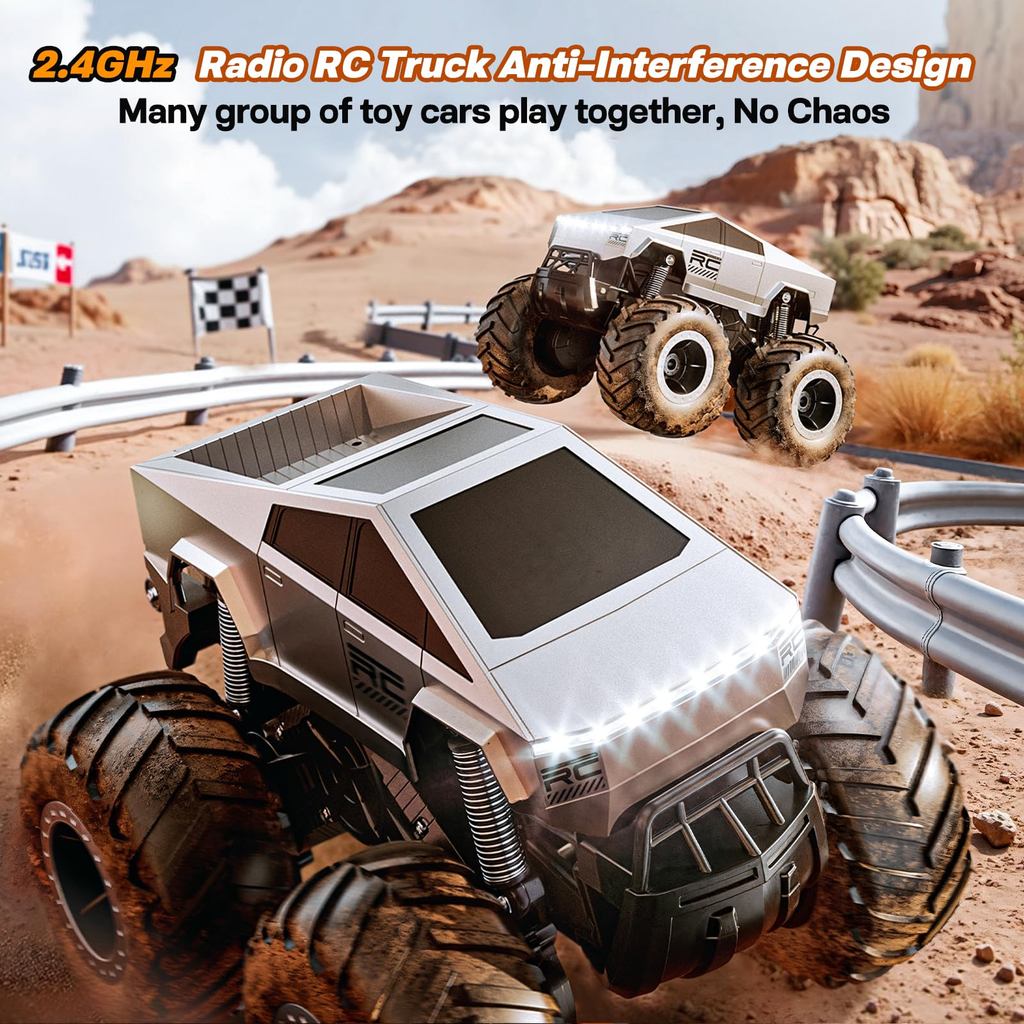 Remote Control Car Off-Road Pick-up Truck, 4WD Amphibious RC Trucks Toy RC Cars for All Terrain,