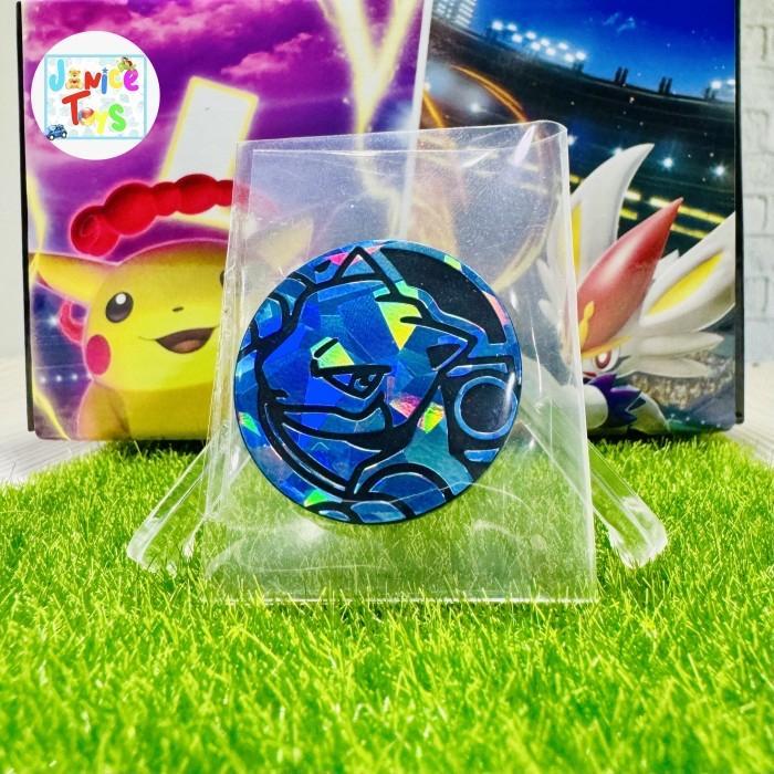 Official Pokemon TCG Coin Blastoise & dialga Cracked Holo