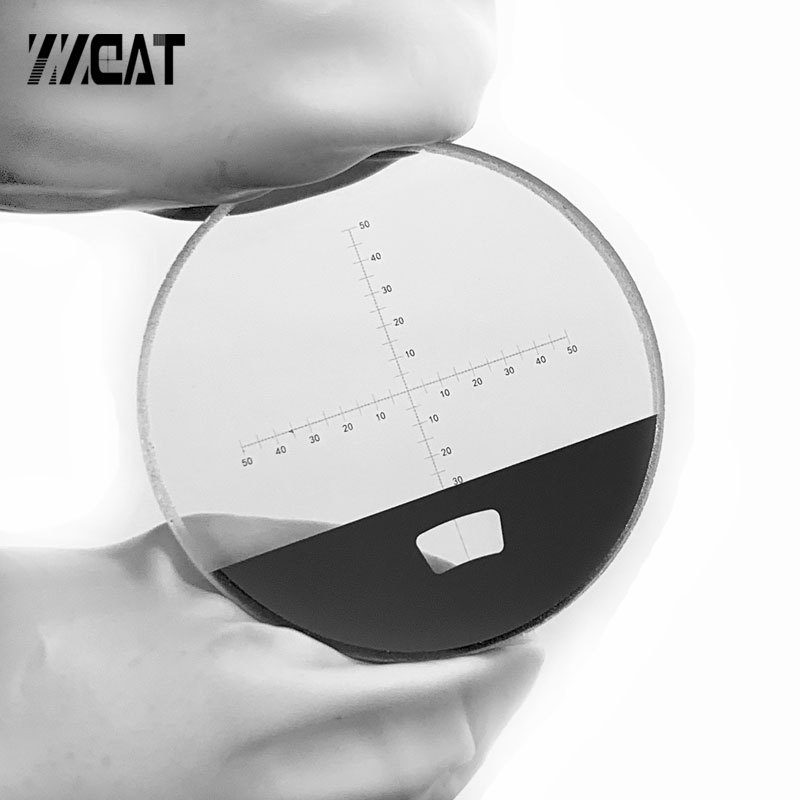 912 DIV 0.1mm Optical Glass Reticle Microscope Micrometer Calibration