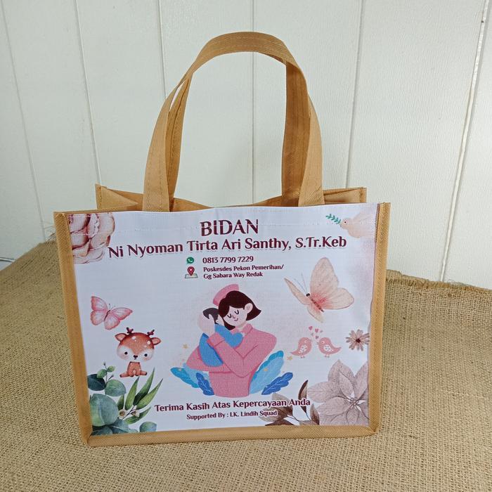 Younger_Shop Tas Souvenir Bidan Partus Lahiran (5Pcs) Kia Dokter Persalinan Partus Praktek Mandiri