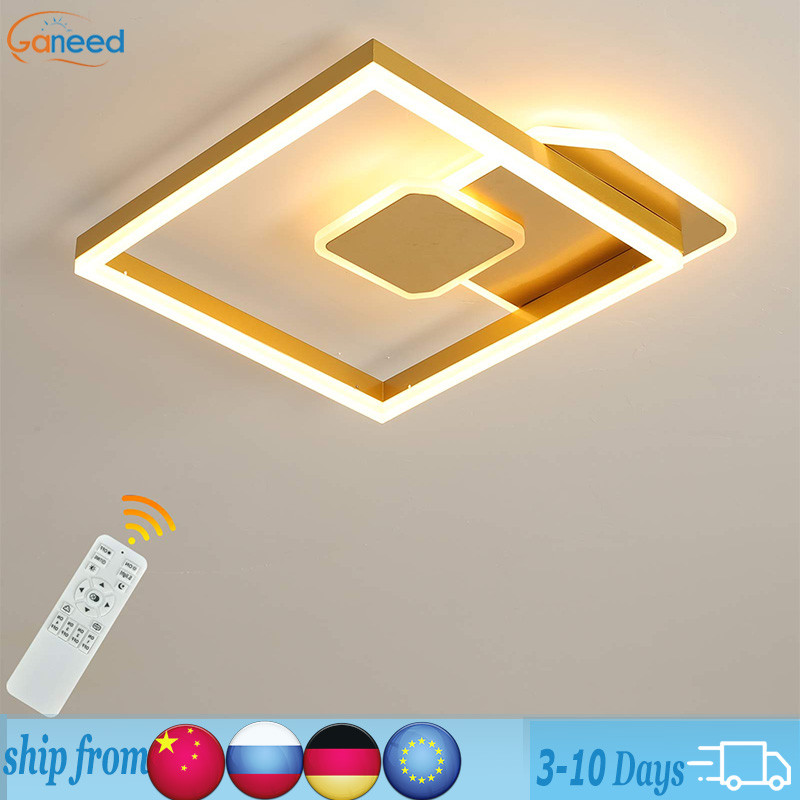 . Ganeed Flush Mount Ceiling Light Led Modern Square Chandeliers With -