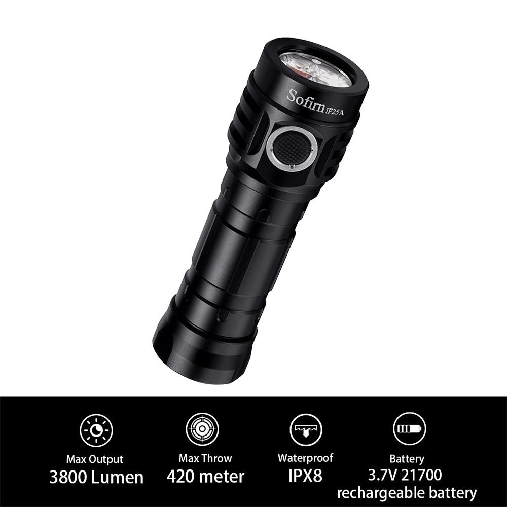 . Sofirn If25A Blf Anduril Powerful Usb C Rechargeable Led Flashlight -