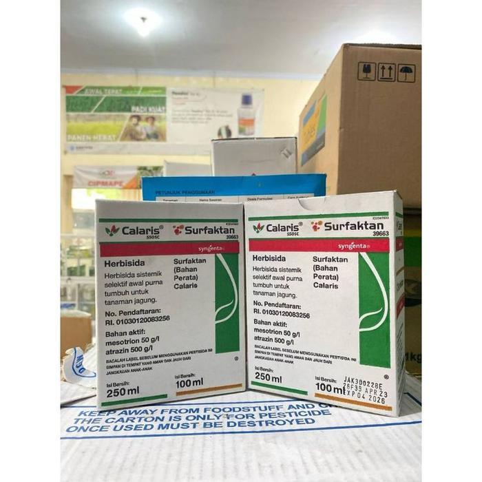 HERBISIDA CALARIS 550 SC 250 ML, 500 ML, 1 LITER BAHAN AKTIF: MESOTRION 50 g/l DAN ATRAZIN 500 g/l