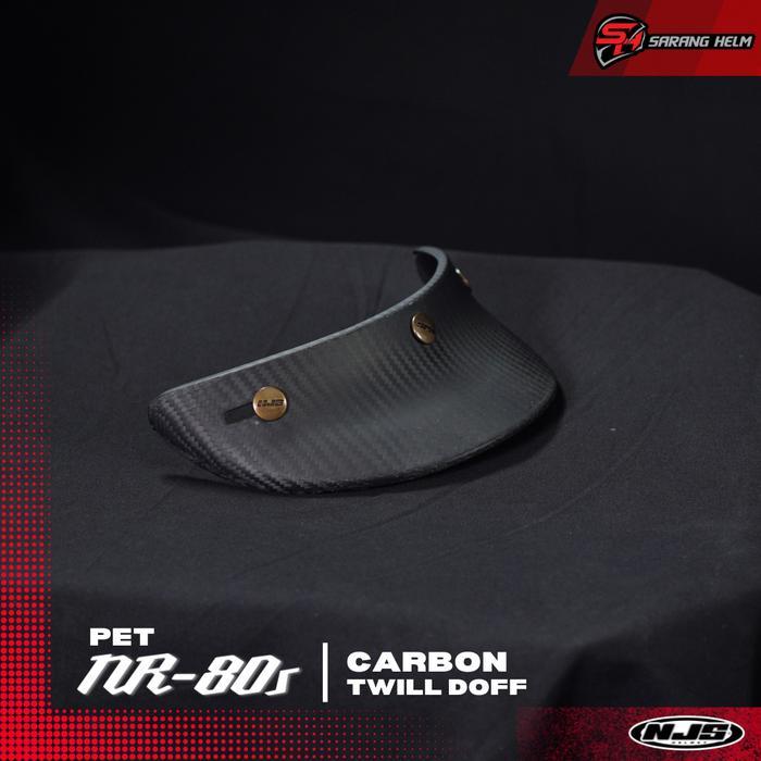 NJS Pet NR80s Carbon - Pet Retro Aksesoris Helm Retro Pet Helm Carbon NJS ORI