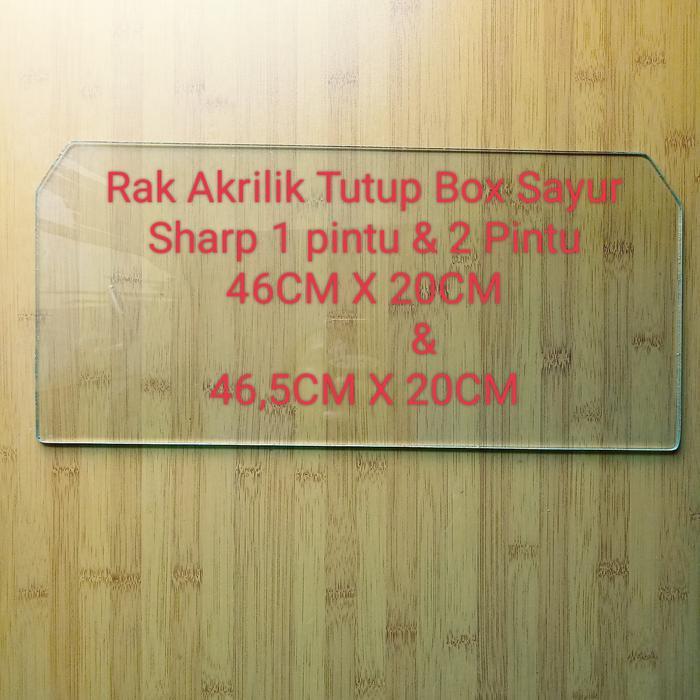 Rak Kaca Tutup Box Sayur Kulkas Sharp