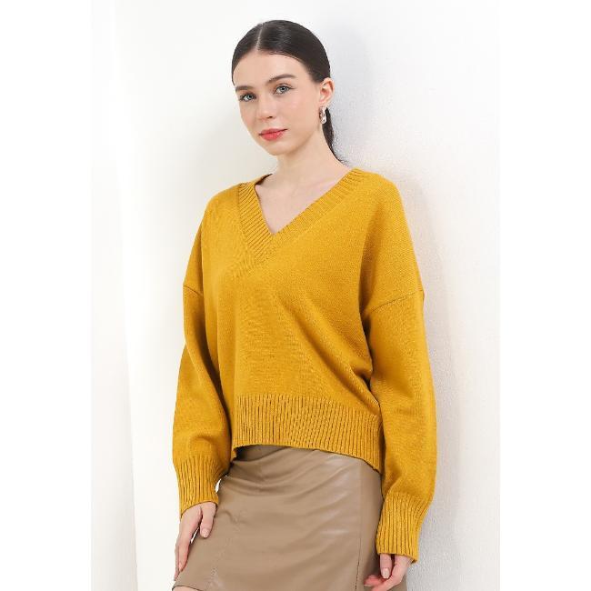 Hush Puppies Sweater Wanita Farina Yellow