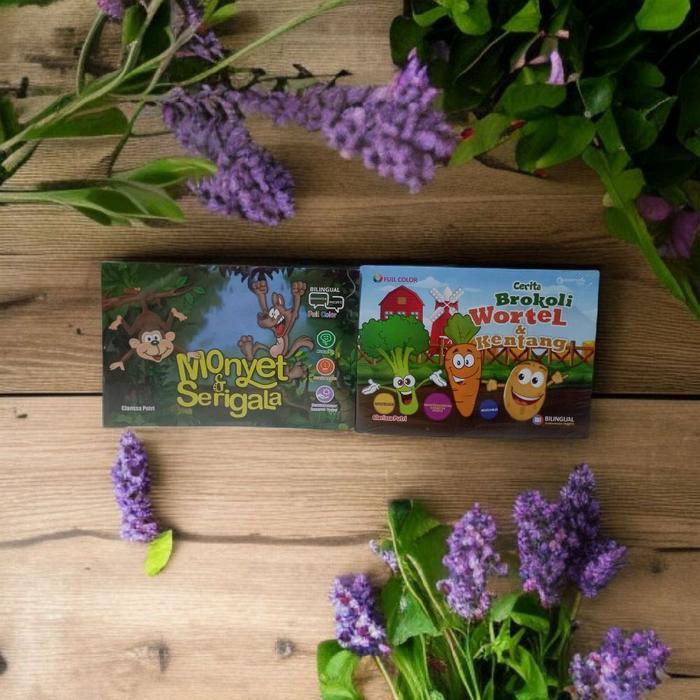 PAKET 2 BUKU CERITA ANAK BILINGUAL / CERITA DONGENG ANAK / BUKU ANAK BERGAMBAR / CERITA BROKOLI