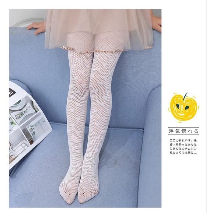stocking jaring motif anak stoking anak jala bolong hitam putih