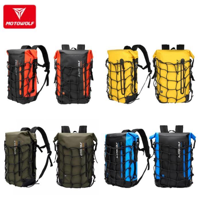 Tas Ransel Waterproof Tas Motor Touring Motowolf Premium