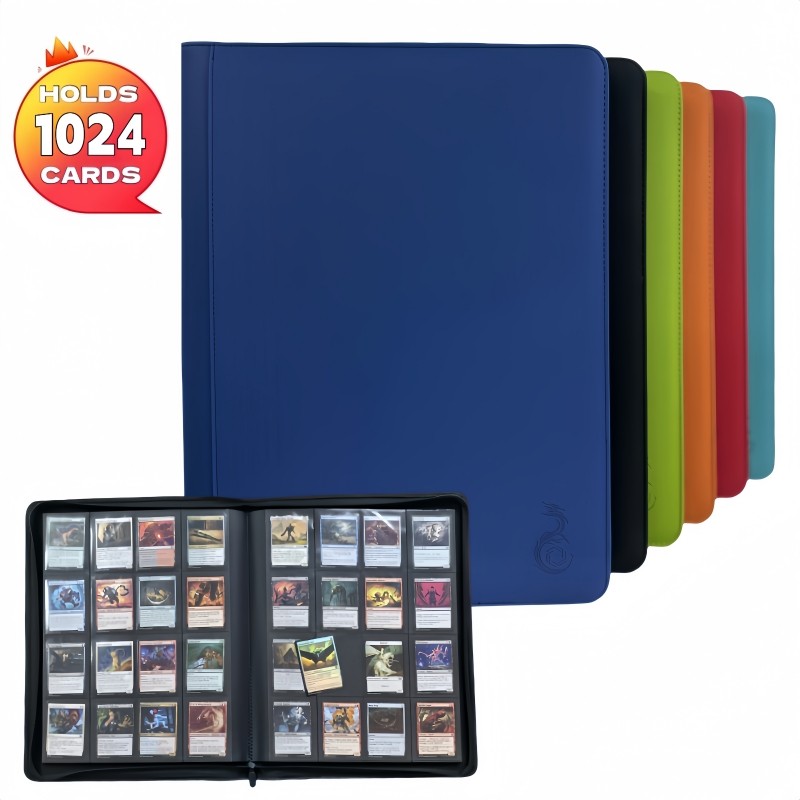 16-Pocket Card Binder (1024 Cards) Black/ Industrial-strength storage for MTG, TCG & sports cards.