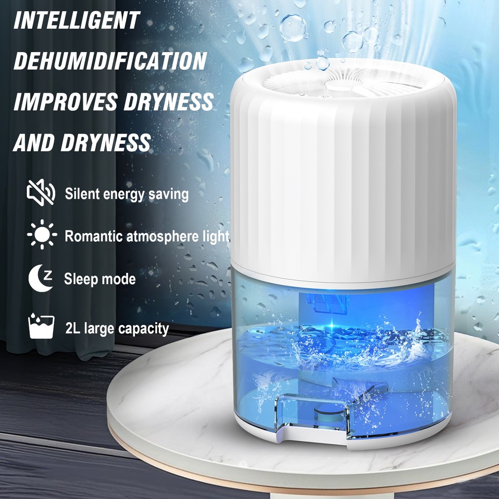 2000ML dehumidifier household semiconductor dehumidifier bathroom dryer colorful mini quiet
