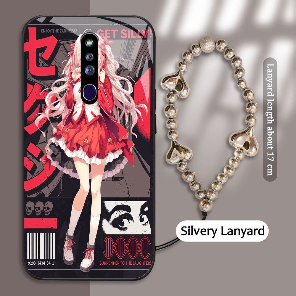 For OPPO F5 F7 R19 F15 F9 F11 F17 F19 F21 PRO 5G F19S Casing Handphone  Pola Girls' Frontline Glass 