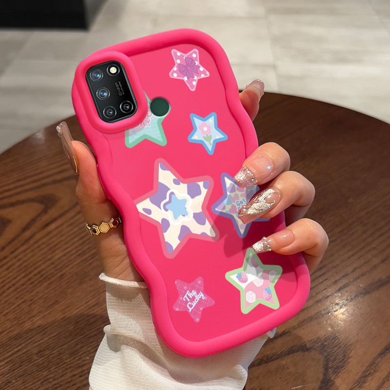 Casing Untuk Realme 7i C17 Case Casing stiker pola HP Cesing lunak Silikon Softcase Macaron Kasing