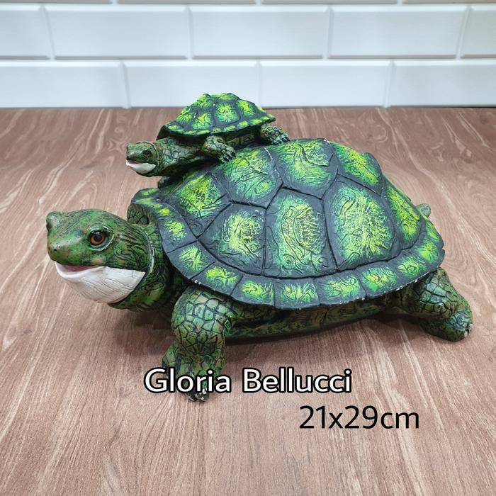 patung pajangan kura2 brazil hiasan taman kolam ikan kura kura brasil