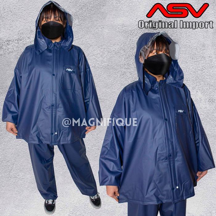 Jas Hujan ASV Original Jas Hujan Pria Tebal Anti Sobek Mantel Hujan